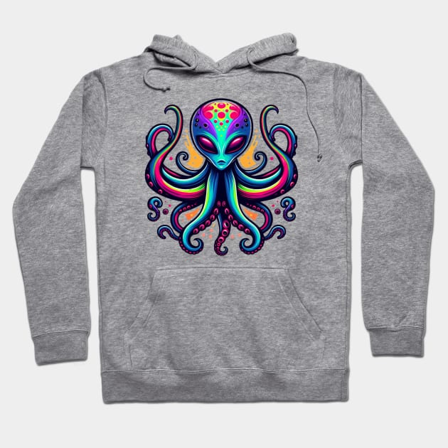 colorful octopus alien Hoodie by AhmedPrints